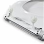 ESTOLI Abattant WC Compatible Frein de Chute | Forme O Standard | Lunette Toilette Soft Close | Charnière Réglable | Facile Inst