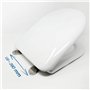 ABATTANT WC COMPATIBLE | CHARNIÈRE SPÉCIALE EXTRA LONGUE ACIER INOX | FORME D U | RÉGLABLE ET DECLIPSABLE | FACILE INSTALATION E