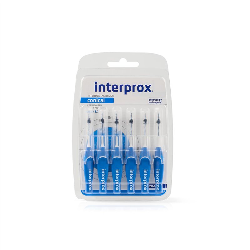 Interprox Conique 6 brossettes - coloris bleu