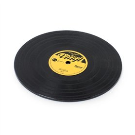 Balvi Dessous-de-Plat Vinyl Couleur : Noir en Forme de Vinyle Silicone 15 cm