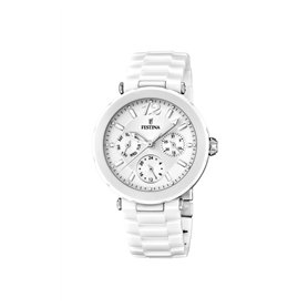 Festina Montre pour Femme F16641/1 Outlet Boîtier en Céramique Bracelet en Céramique Blanc
