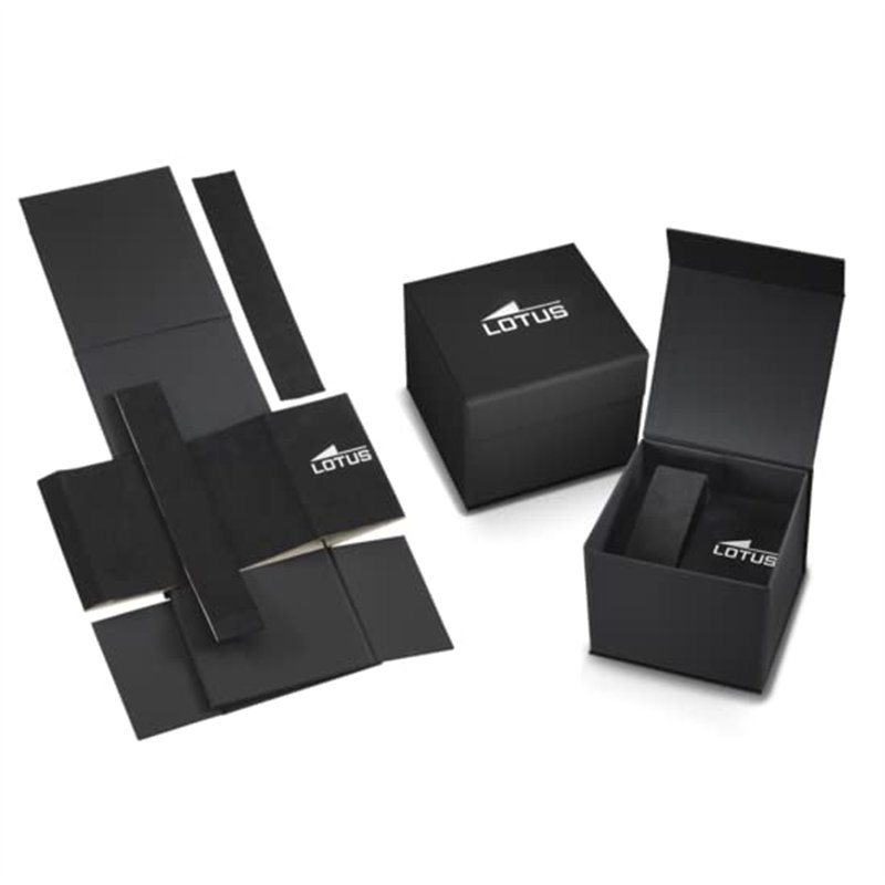 Image secondaire de Lotus Montre pour Homme 18589/2 Outlet Boîtier en Acier Inoxydable Noir Bracelet en Cuir Bleu