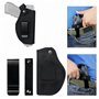 Gexgune Étuis de Ceinture cachés pour la Chasse Sac de Pistolet Tactique IWB OWB Gun Holster s'adapte aux sous-compactes aux Gra