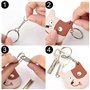 100PCS Porte-Clés claviers Set avec Anneaux Brisés et chaînes Blanks Bordés avec 4 Chaîne de Liaison en Alliage Artisanat (100pc