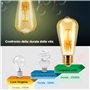 EXTRASTAR E27 Ampoule LED Vintage 4 Pack Edison Style Retro 6W Antique Lampe décorative Blanc Chaud 2200K 600LM Non-Dimmable, Lo