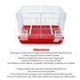 BPS Cage à Oiseaux en métal avec mangeoire Abreuvoir Jumper Cage Matériau Métal Couleur envoie au Hasard 44X26.5X32 cm BPS-1364
