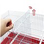 BPS Cage à Oiseaux en métal avec mangeoire Abreuvoir Jumper Cage Matériau Métal Couleur envoie au Hasard 44X26.5X32 cm BPS-1364