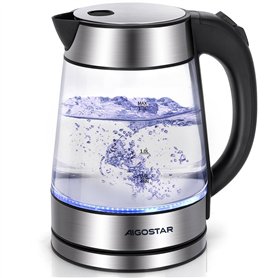 Aigostar Bouilloire Électrique en Verre avec illumination LED 1.7L 2200W