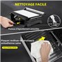 Aigostar Hett Pro - Grill Panini, Grills électriques Avec Plaques Antiadhésives. Récupérateur de Graisses Amovible, Ouverture à 