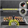 Aigostar Hett Pro - Grill Panini, Grills électriques Avec Plaques Antiadhésives. Récupérateur de Graisses Amovible, Ouverture à 