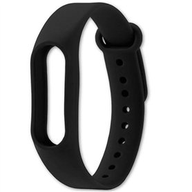 OcioDual Bracelet de Remplacement Silicone Compatible avec Xiaomi Mi Smart Band 2 Noir Sangle Doux Bande Anti-Perdu Rechange