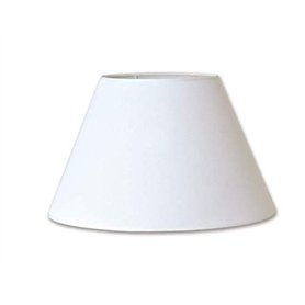 Abat-jour en tissu blanc pour lampe de 25 cm de diamètre. Fabriqué en Espagne.