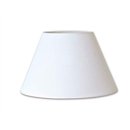 Abat-jour en tissu blanc pour lampe de 25 cm de diamètre. Fabriqué en Espagne.