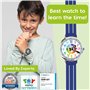 Kiddus Montre Bracelet Éducative pour Enfants. Analogique avec Exercices. Mécanisme en Quartz Japonais. English Version. Blue