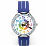 Kiddus Montre Bracelet Éducative pour Enfants. Analogique avec Exercices. Mécanisme en Quartz Japonais. English Version. Blue