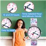 Kiddus Montre Bracelet Éducative pour Enfants. Analogique avec Exercices. Mécanisme en Quartz Japonais. English Version. Hearts