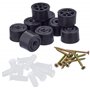 Sysfix 2310502 Boîte de 10 butées de Porte à Visser n° 5 avec vis et Chevilles Noir