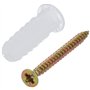 Sysfix 2310502 Boîte de 10 butées de Porte à Visser n° 5 avec vis et Chevilles Noir