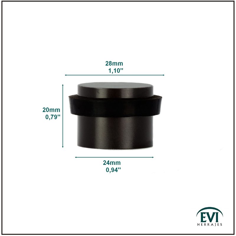 Image secondaire de EVI Herrajes I-163-NG Butée de Porte, Finition Noire