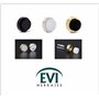EVI Herrajes | Butée De Porte Adhésive Pour Mur/PoignéE | 24 x 14 mm | Caoutchouc Noir | Laiton Mat | Outils, Vis + Cheville De 