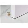 EVI Herrajes | Butée De Porte Adhésive | 24 x 20 mm | Base filetée | Caoutchouc Blanc | Laiton Finition Mate | Outils, Vis + Che