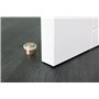 EVI Herrajes | Butée De Porte Adhésive | 24 x 20 mm | Base filetée | Caoutchouc Blanc | Laiton Finition Mate | Outils, Vis + Che