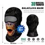 ShopINess Cagoule avec Impression 3D Unisexe pour Adultes pour l'hiver - Monkey