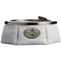 marine business Cendrier inox et cuire beige