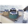 marine business Cendrier inox et cuire beige