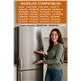 Poignée de porte argentée 260 mm pour Beko 4900061200