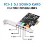 Donkey pc - Carte son PCI Express 5.1 avec haute performance de son direct et surround 3D Sound. Prend en charge la sortie 6 can