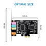 Donkey pc - Carte son PCI Express 5.1 avec haute performance de son direct et surround 3D Sound. Prend en charge la sortie 6 can