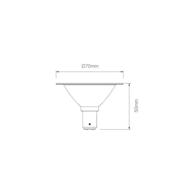 Image secondaire de Beneito Faure Ampoule à LED Max AR70 Ba15d 7 W 12 volts, lumière chaude 2 700 K, 500 lumens, réflecteur avec ouverture à 24°, co