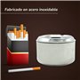 Hostelnovo - Lot de 4 Cendriers à Eau avec Couvercle - Accessoire fumeur Anti-odeurs et Anti-fumée - Dimensions 9 x 7 cm - Porta