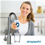 dropson - Carafe avec filtre - Modèle CrystalDrink - Pichet à eau en verre 1L avec couvercle bleu + filtre à eau pour robinet, b
