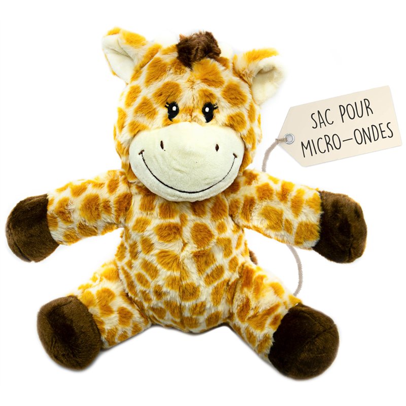 Bouillotte Micro-Onde Peluche (23 cm) - Bouillotte Peluche - Peluche Bouillotte Girafe - Peluche Chauffante - Bouillotte Doudou
