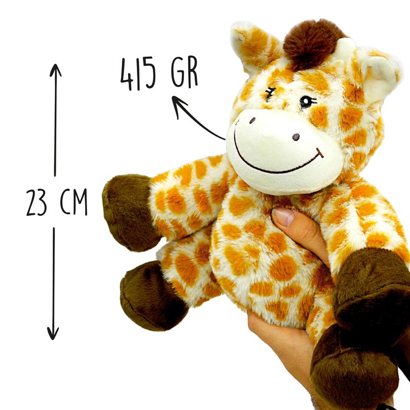 Image secondaire de Bouillotte Micro-Onde Peluche (23 cm) - Bouillotte Peluche - Peluche Bouillotte Girafe - Peluche Chauffante - Bouillotte Doudou