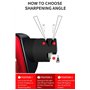 Aiguiseur couteaux electriques professionnel meule japonaise tete rotative valable pour couteau ciseaux Tournevis affuteur coute