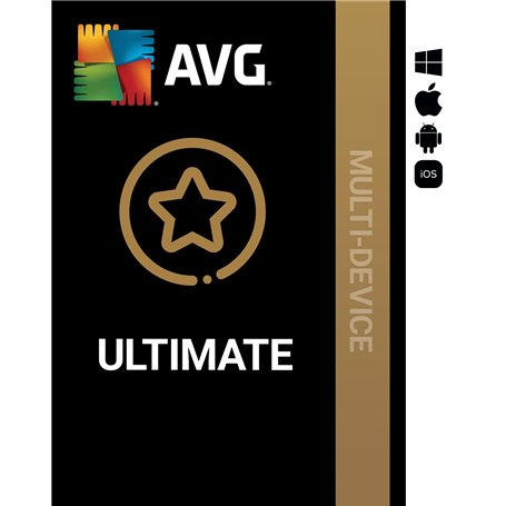 AVG Ultimate 2025 - Antivirus avec AVG Secure VPN et AVG TuneUp pour Accélérer votre PC - | 10 appareil | 1 An | PC/Mac/Android/