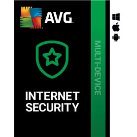 AVG Internet Security 2025 - Protection Antivirus | multi-appareils | 10 appareils | 1 an | PC/Mac/Android