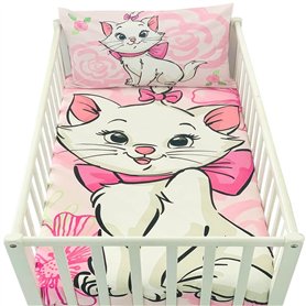 Disney Housse de Couette Bebe 100x135cm et taie d'oreiller 40x60cm | Parure de lit Bebe pour lit 60x120 ou 70x140cm | Linge de l