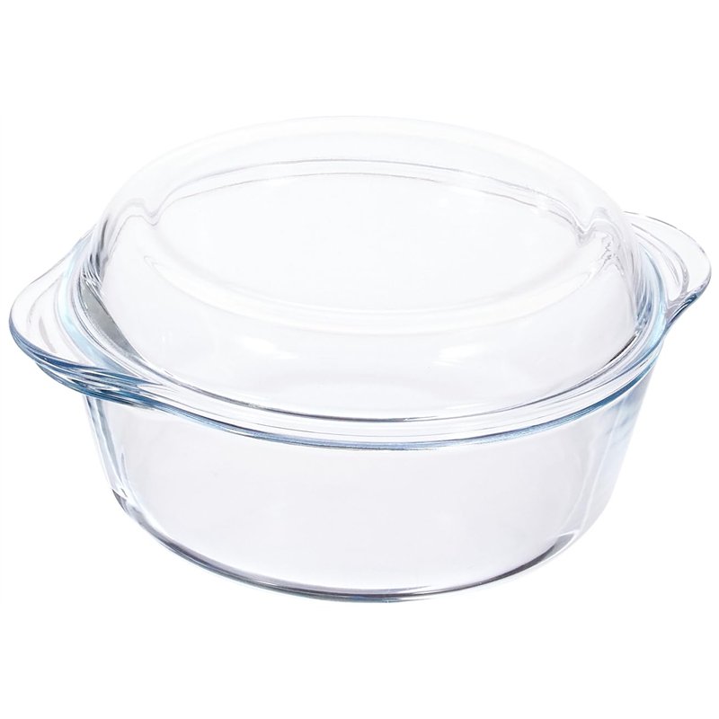 Image secondaire de Borcam, 159021, ENSEMBLE DE 6 PIÈCES - 3 Cocottes avec couvercle en verre à mettre sur le dessus, à utiliser au four, en verre b