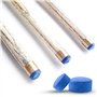 RIVIEVAL Punta de Taco de billar (Azul) Lot de 24 Pointes à Visser, Pointes de Queue de Billard Bleues de Remplacement avec boît