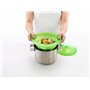 Lékué - Cuit Vapeur - Pliable - Vert - Silicone Platine 3400500