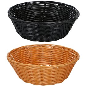 alpina Panier à Pain - 2 Pièces - Panier en Osier - Marron et Noir