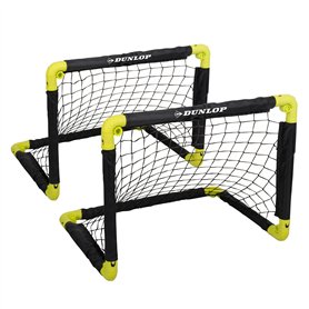 Dunlop Cage de Foot 50 x 44 x 44 cm - Ensemble de 2 Buts de Foot - Mini But Pliable - Kit Entrainement Football pour Enfants et