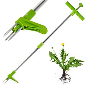 GEEZY Désherbeur de Mauvaises Herbes en Acier - Outil de Jardinage à Main