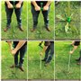 GEEZY Désherbeur de Mauvaises Herbes en Acier - Outil de Jardinage à Main, Vert