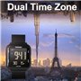BANGLIN Montre Résistant l'eau 10 ATM 100m Lumineux Montre Natation Acier avec Fonctions de Réveil, Chronomètre, Double Fuseau H