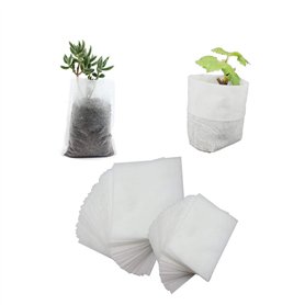 Mein HERZ 500 Pcs Sacs à Plantes Non Tissé Biodégradables - Tissu Pour Semis et Croissance d'Élevage - Tomates